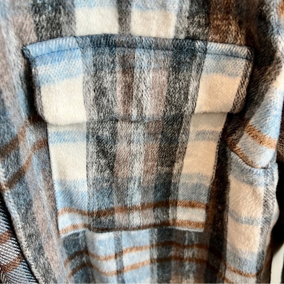 Melloday Plaid Shacket Longline Jacket size 2X - Picture 5 of 11